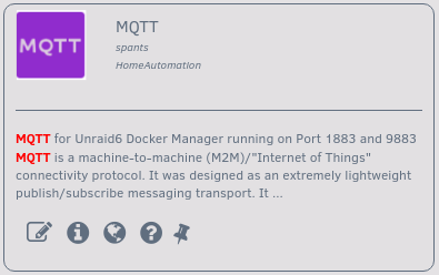 Installing MQTT in Unraid